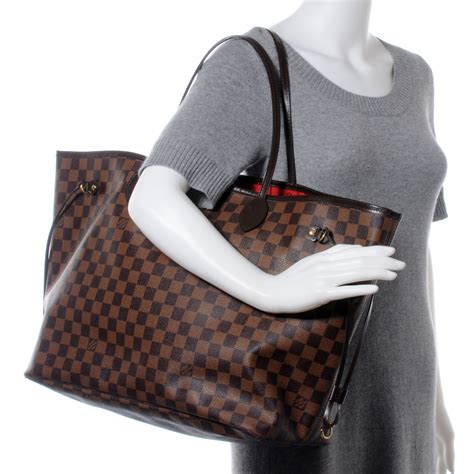 lv neverfull gm damier ebene|damier neverfull mm price.